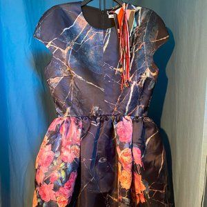 Dark Blue/Multifloral Party Dress